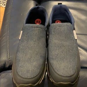 New blue canvas shoes